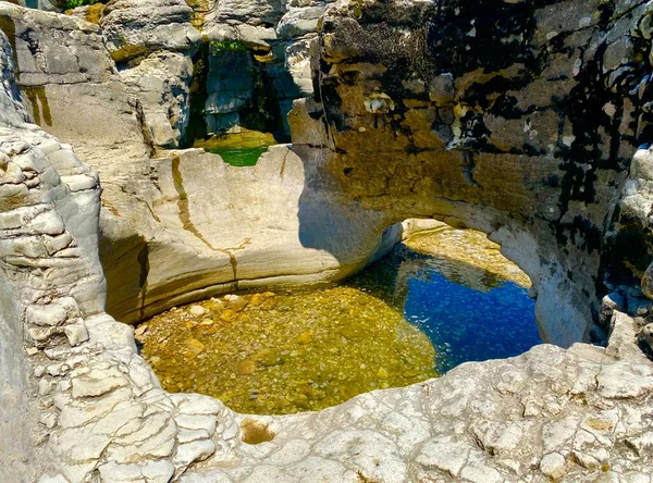 Bellissimo Fiume Con Piscine Naturali Canyon Roque Sur Ceze Nel — Foto Stock