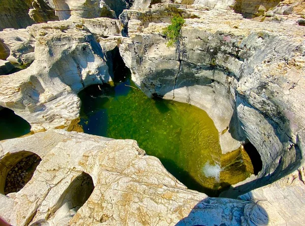 Bellissimo Fiume Con Piscine Naturali Canyon Roque Sur Ceze Nel — Foto Stock