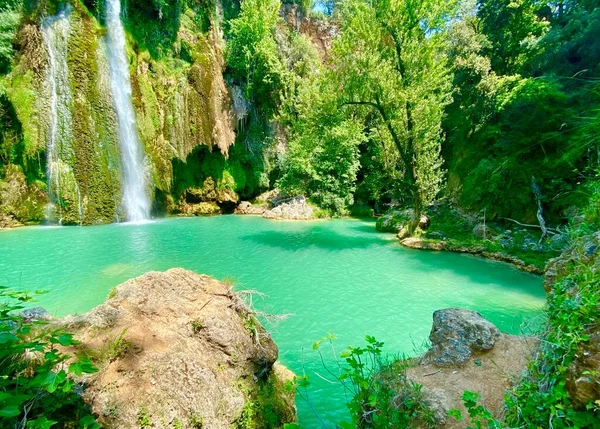 Bela Cachoeira Chamada Sillans Cascade França — Fotografia de Stock