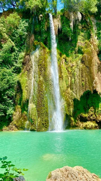 Bela Cachoeira Chamada Sillans Cascade França — Fotografia de Stock