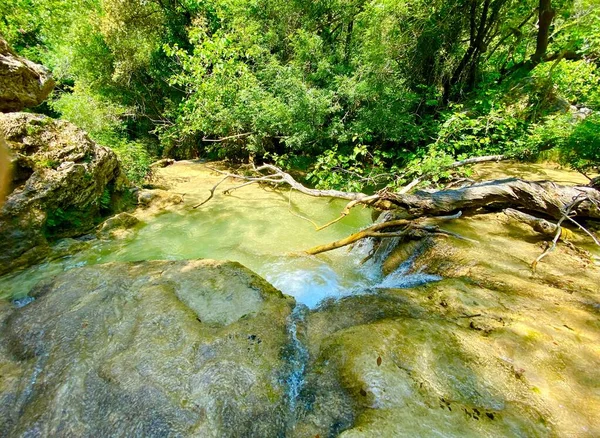 Piękny Wodospad Sillans Cascade Francji — Zdjęcie stockowe