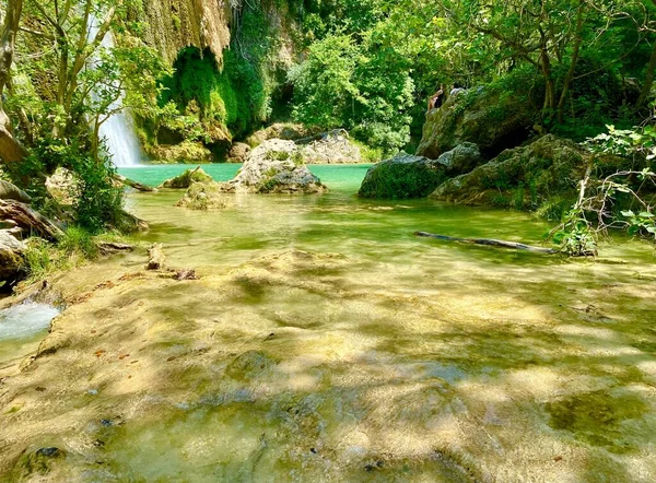 Bela Cachoeira Chamada Sillans Cascade França — Fotografia de Stock