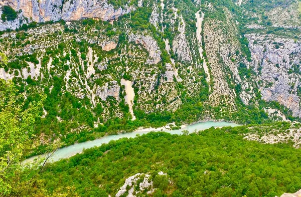 Het Uitzicht Prachtige Canyon Van Gorge Verdon Frankrijk — Stockfoto