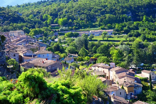 Vista Sobre Encantadora Aldeia Saignon Provença — Fotografia de Stock