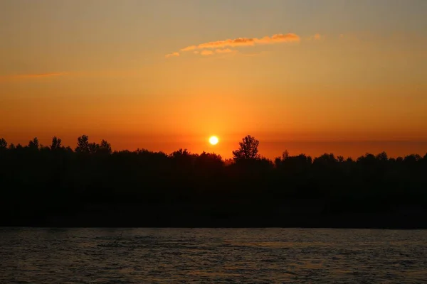 Breathtaking Sunrise River Prut Bukovina — Stock Photo, Image