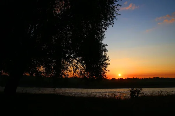 Atemberaubender Sonnenaufgang Über Der Prut Der Bukowina — Stockfoto