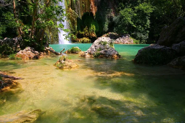 Cachoeira Incrivelmente Bonita Sul França Chamada Sillans Cascata — Fotografia de Stock