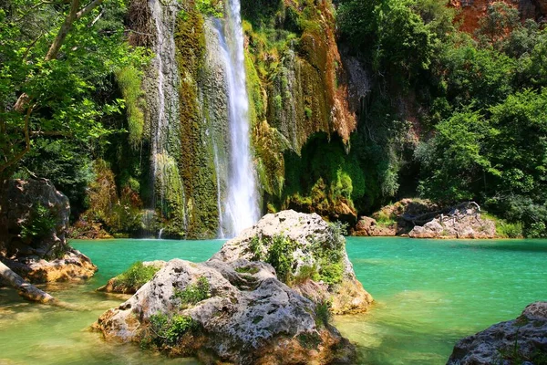 Cachoeira Incrivelmente Bonita Sul França Chamada Sillans Cascata — Fotografia de Stock