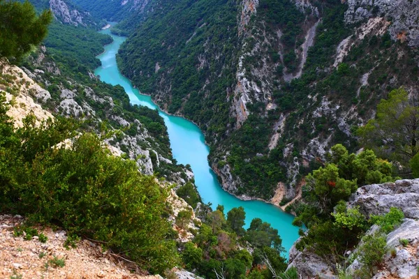 Θέα Του Φαραγγιού Του Βερντόν Από Ψηλά — Φωτογραφία Αρχείου