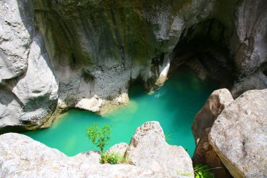 Fransa 'da Gorge du Verdon' daki Styx Kanyonu