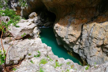 Fransa 'da Gorge du Verdon' daki Styx Kanyonu