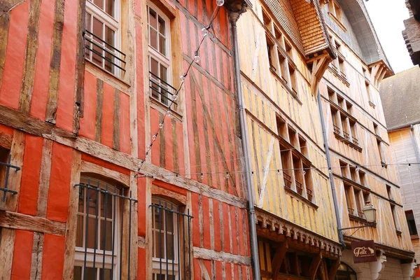 Gammal Arkitektur Den Charmiga Medeltida Staden Troyes Frankrike — Stockfoto