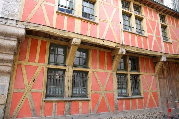 Arquitetura Antiga Encantadora Cidade Medieval Troyes França — Fotografia de Stock