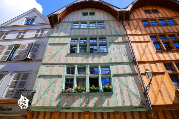 Encantadora Ciudad Medieval Troyes Francia —  Fotos de Stock