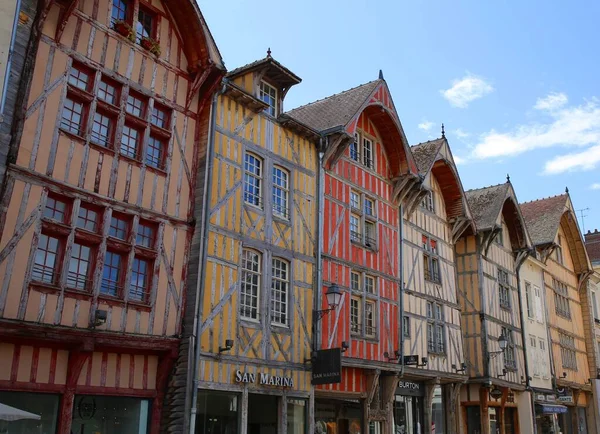 Den Charmiga Medeltida Staden Troyes Frankrike — Stockfoto
