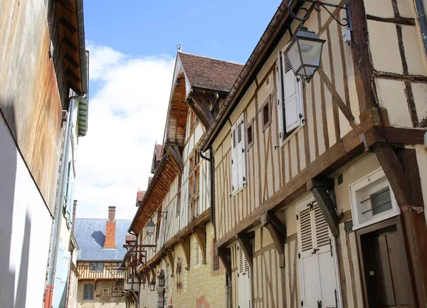 Urocze Średniowieczne Miasto Troyes Francji — Zdjęcie stockowe