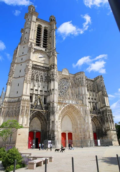 Die Alte Kathedrale Der Charmanten Stadt Troyes Frankreich — Stockfoto