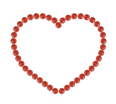 Kırmızı hapı kalp formunda şeklinde bol