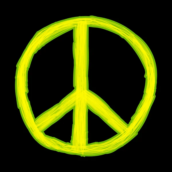 Friedenszeichen. Hippie-Symbol für den Frieden — Stockvektor