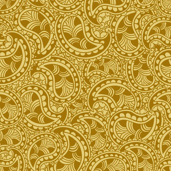 Padrão Paisley sem costura desenhado à mão. Estilo doodle —  Vetores de Stock