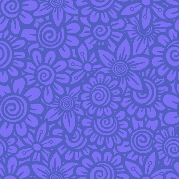 El çizimi pürüzsüz çiçek deseni. Doodle tarzı