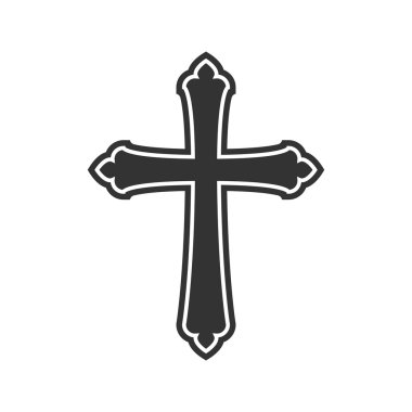 Bir kilise haç sembolü. Hıristiyanlık din sembolü