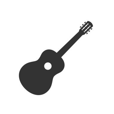 Gitar simgesi simgesi, işareti. Gitar logo şablonu