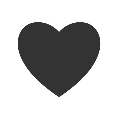 Kalp ikonu. Vektör illüstrasyonu