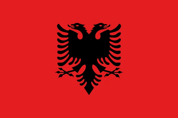 Vlag van Albania. vectorillustratie — Stockvector