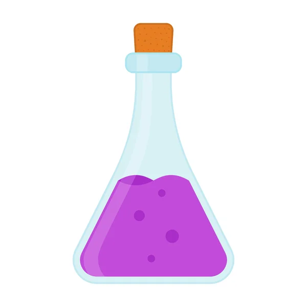 Equipamento de laboratório de ciências químicas e biológicas - tubos de ensaio e frascos ícones —  Vetores de Stock