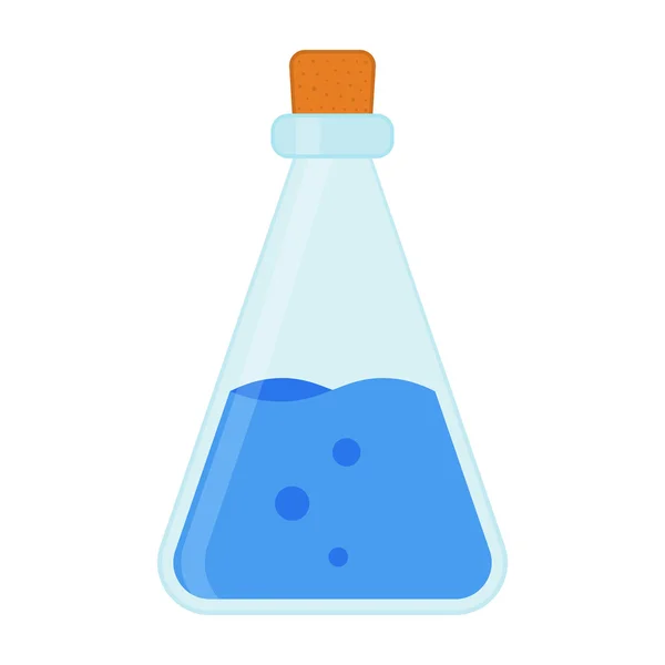 Equipamento de laboratório de ciências químicas e biológicas - tubos de ensaio e frascos ícones —  Vetores de Stock