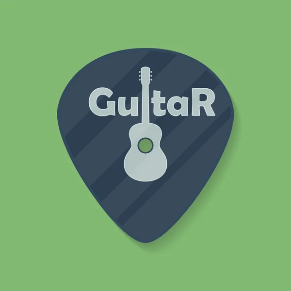 Kytaru trsátko ikona s slovo "Kytara" a kytara symbolu, značka, logo — Stockový vektor