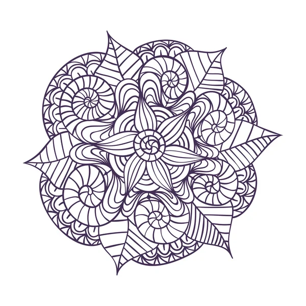 Mandala. dekorative Zierelemente Muster. handgezeichnete Vorlage für ethnische Stammeshintergründe. Erwachsene Malbuch — Stockvektor