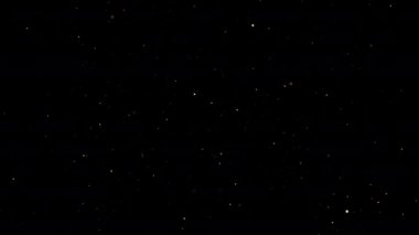 Çırpınan soyut parçacıklar hareketi. Döngüsüz altın tozlu zemin.