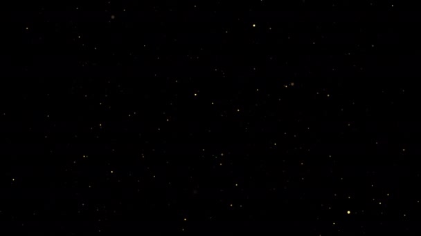 Flimmernde Abstrakte Teilchenbewegung Nahtlos Schließbarer Goldener Staubhintergrund — Stockvideo