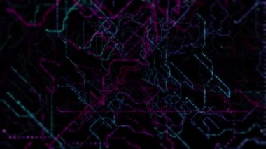 Parlayan parçacıklardan oluşan şebeke, köşe yapısı. Kusursuz döngü hareket arkaplanı