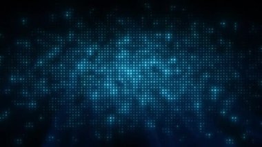 Hareket eden ışınlar ve ışınlarla yanıp sönen parçacıkların dinamik animasyonu. Kusursuz döngü arkaplanı