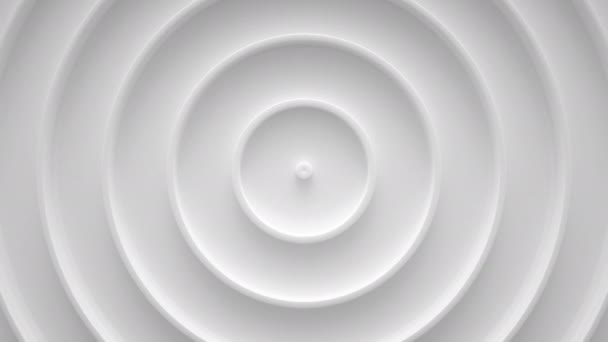 Onde Cercles Concentriques Anneaux Surface Lumineux Fond Mouvement Abstrait Onde — Video