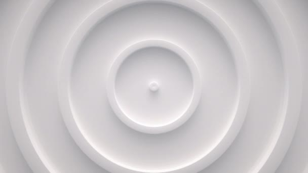 同心円からの波 表面のリング 明るい 乳白色の電波抽象的な動きの背景 シームレスなループ — ストック動画