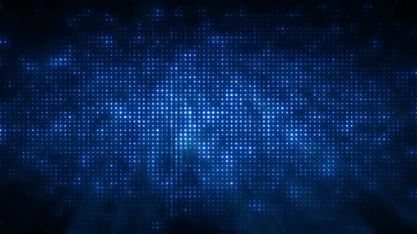 Animation dynamique de motifs de particules clignotantes avec faisceaux mobiles, rayons. Fond de boucle sans couture