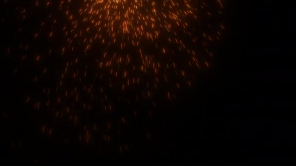 Brillante Círculo Brillante Partículas Chispas Voladoras Fuegos Artificiales Como Fondo — Vídeos de Stock