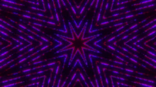 Absztrakt Kaleidoszkóp Háttér Színes Pislogás Izzó Pontok Áradó Pöttyös Dísz — Stock videók