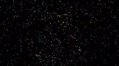 Konfeti patlaması. Çok renkli düşen parlak festival partikülleri