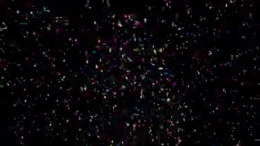 Konfeti patlaması. Çok renkli düşen parlak festival partikülleri