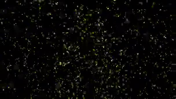 Explosión Confeti Multicolor Caída Partículas Festivas Brillantes — Vídeo de stock