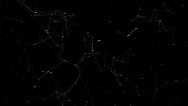 Abstraktní Technologické Zázemí Animovaných Čar Teček Looping Seamless Space Geometrical — Stock video