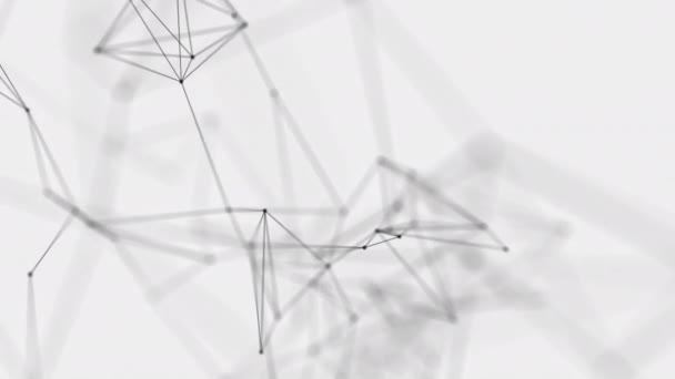 Abstract Technology Plexus Background Animated Lines Dots Looping Seamless Space — Stock Video