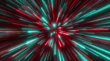 Uzayda, yıldız alanında. Kusursuz döngü soyut parçacıklar arkaplanı.