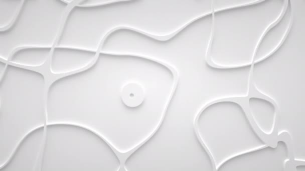 瓷面上平滑的分形噪声条纹元件 象牙海岸 乳白色的运动背景 无缝圈 — 图库视频影像