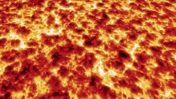 Abstraktes Magma Lava Fließt Glatte Fraktale Wellen Hintergrund Feuer Wie — Stockvideo